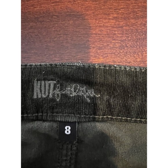 KUT From The Kloth Corduroy Pants Diana Skinny Size 8 Black GUC - Picture 7 of 10